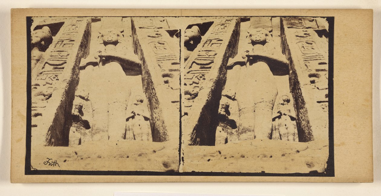 [Der kleine Felsentempel von Abu Simbel.] da Francis Frith