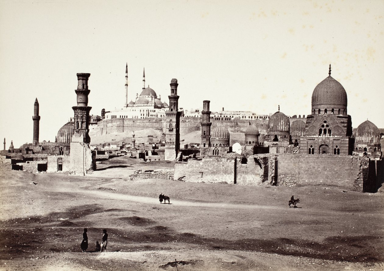 Tombe nel cimitero meridionale, Il Cairo da Francis Frith
