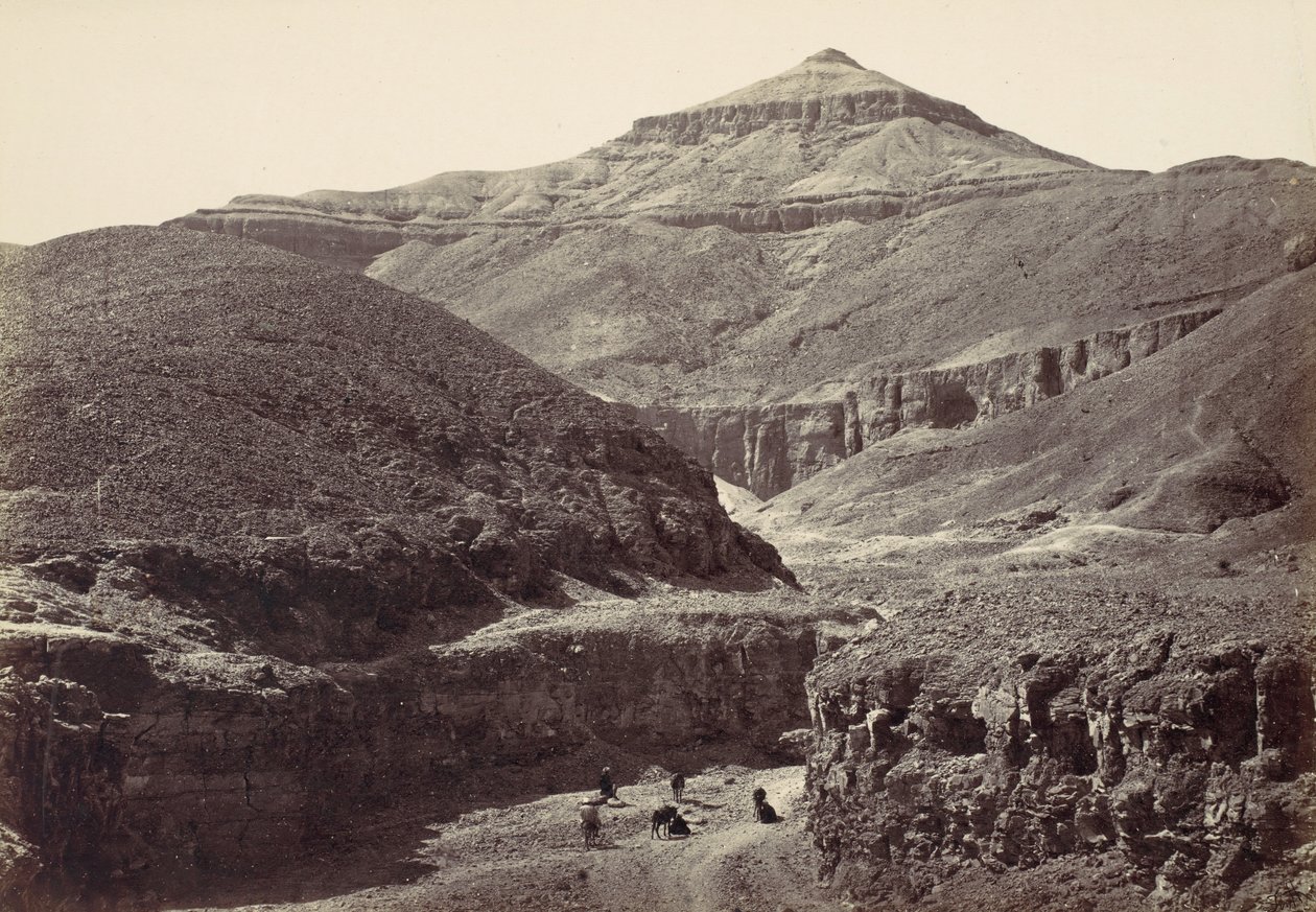 Valle delle Tombe dei Re, Tebe, 1857 da Francis Frith