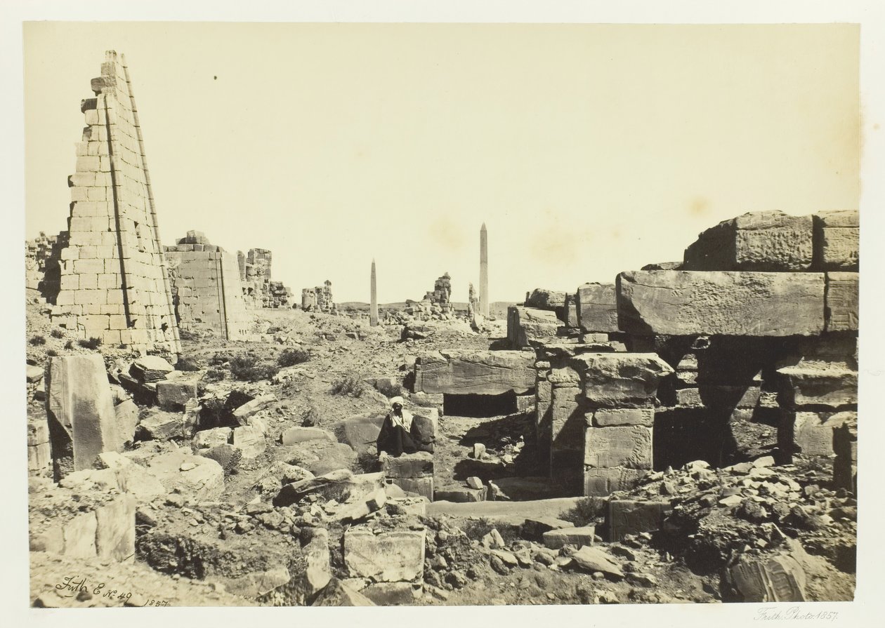 Veduta di Karnac, dal Pilone di Granito, 1857 da Francis Frith