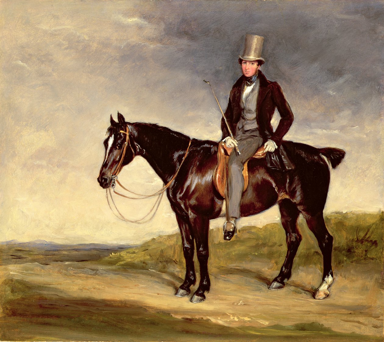 John Hay-Mackenzie sul suo cavallo baio scuro da Francis Grant