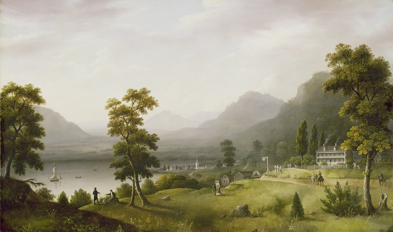 Taverna di Carters alla Testa del Lago George, 1817-18 da Francis Guy