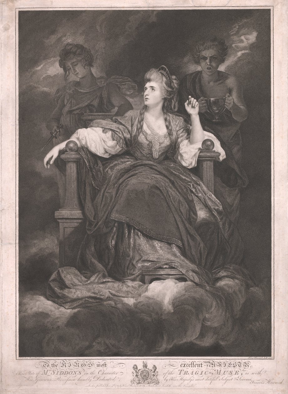 Mrs. Siddons nel Ruolo della Musa Tragica da Francis Haward