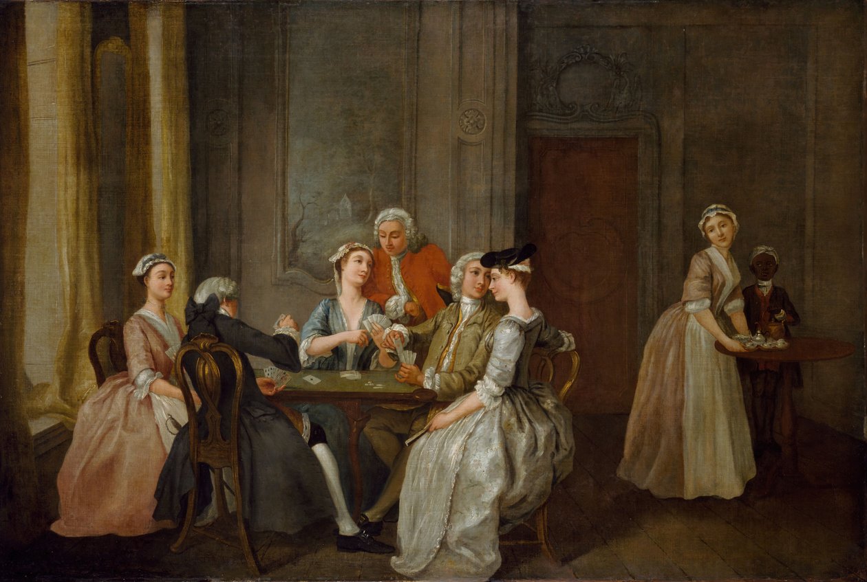 Giocando a Quadriglia, 1740-50 da Francis Hayman