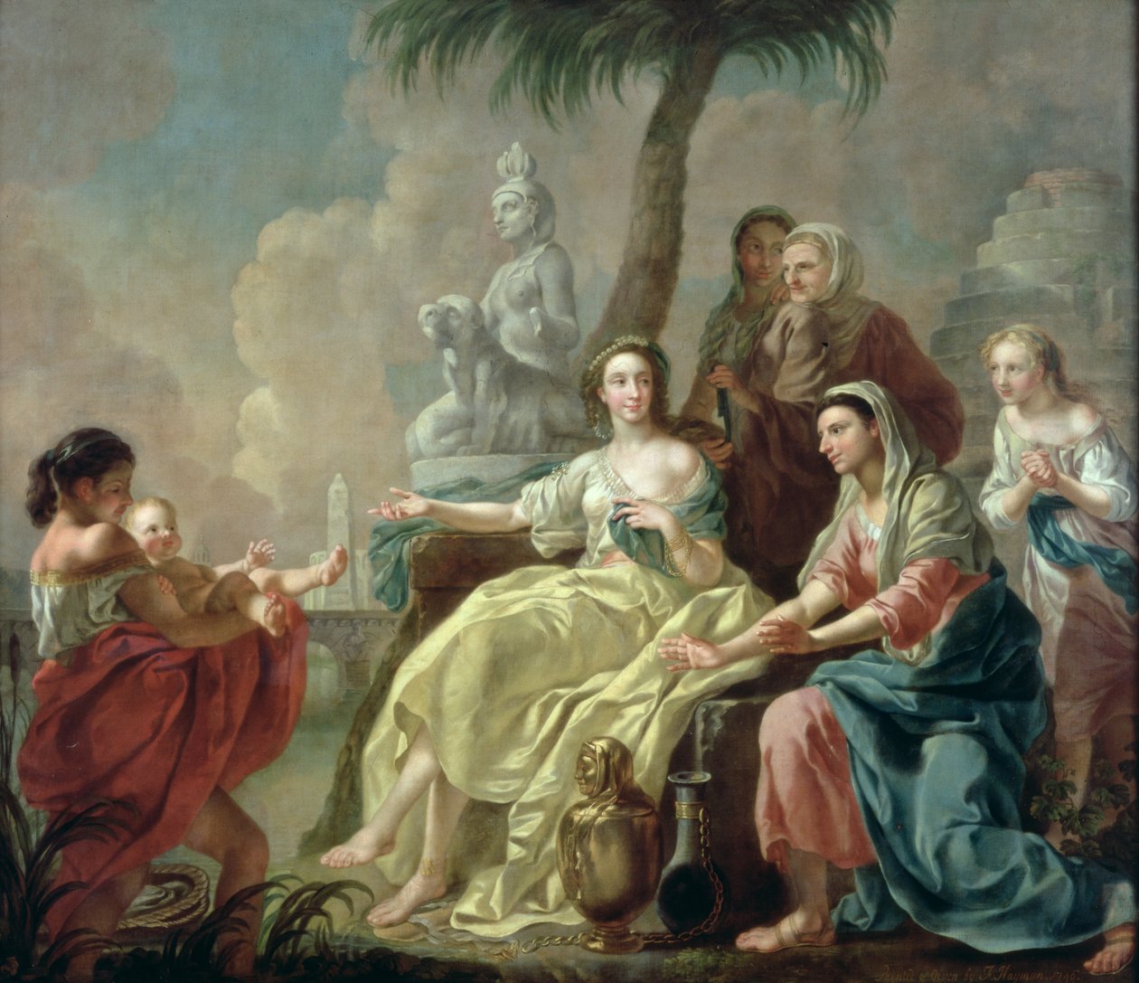 Il ritrovamento del piccolo Mosè tra i giunchi, 1746 da Francis Hayman