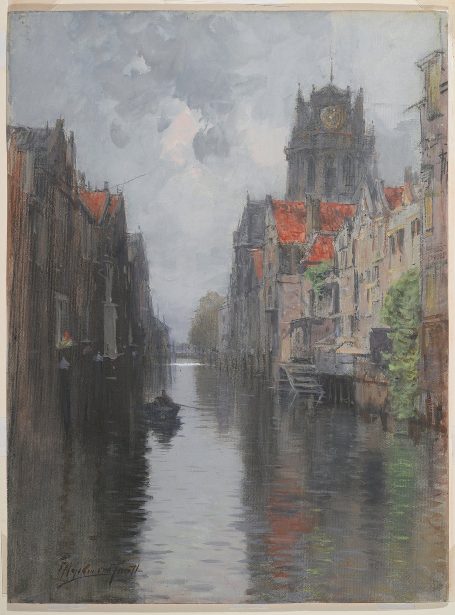 Dietro la Groote Kirk, Dordrecht, c.1880s da Francis Hopkinson Smith