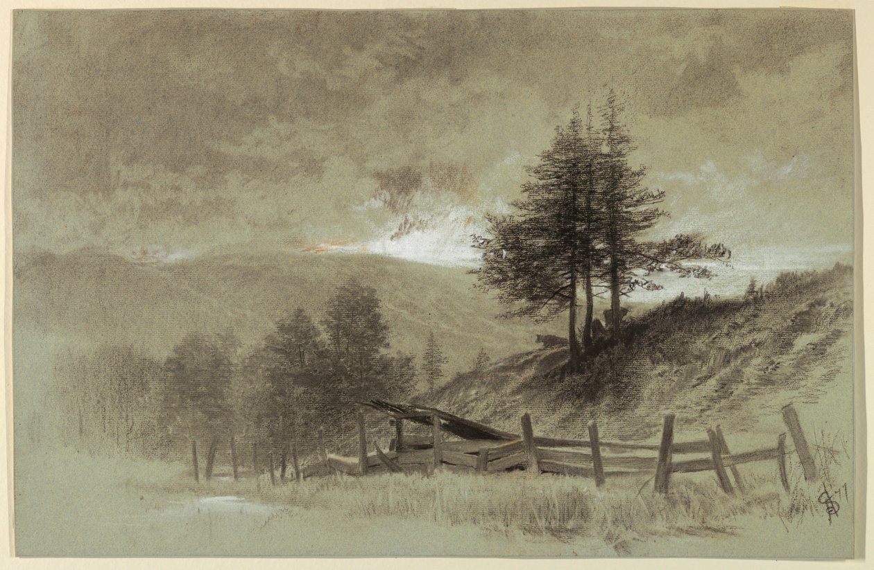 Campo con recinzione da Francis Hopkinson Smith
