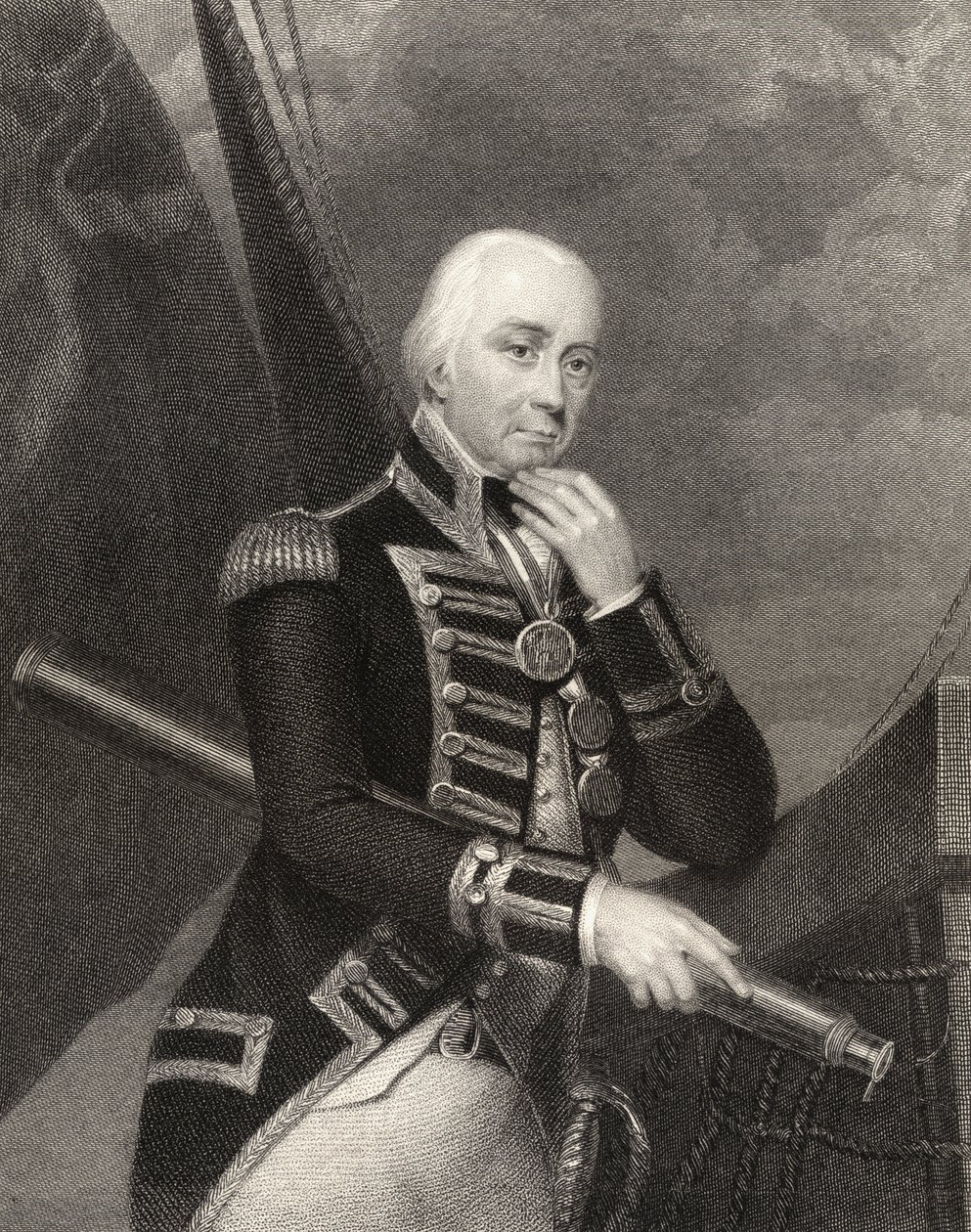 Ammiraglio Lord Cuthbert Collingwood, inciso da W. Finden, da 