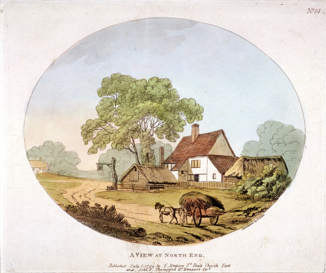Veduta generale di Hampstead, Londra da Francis Jukes