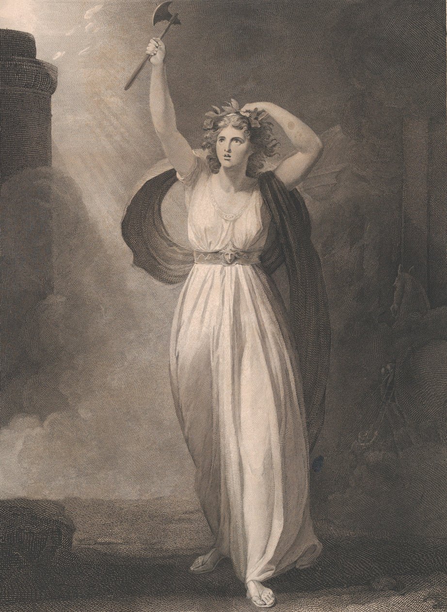 Cassandra furiosa Shakespeare, Troilo e Cressida, Atto 2,..., prima pubblicazione 1795, ristampa 1852 da Francis Legat
