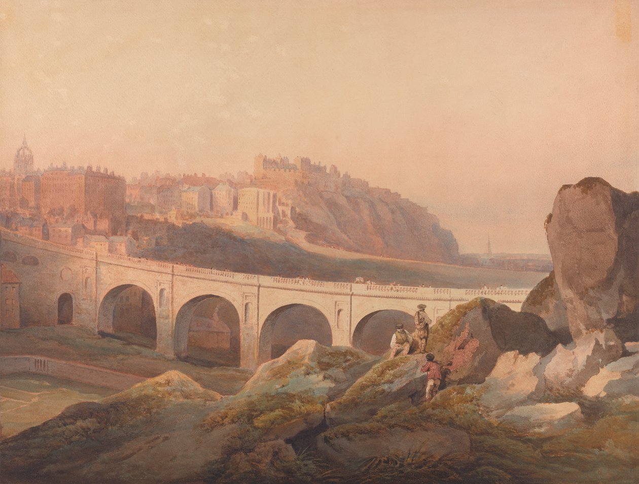 Veduta di Edimburgo da Calton Hill da Francis Nicholson