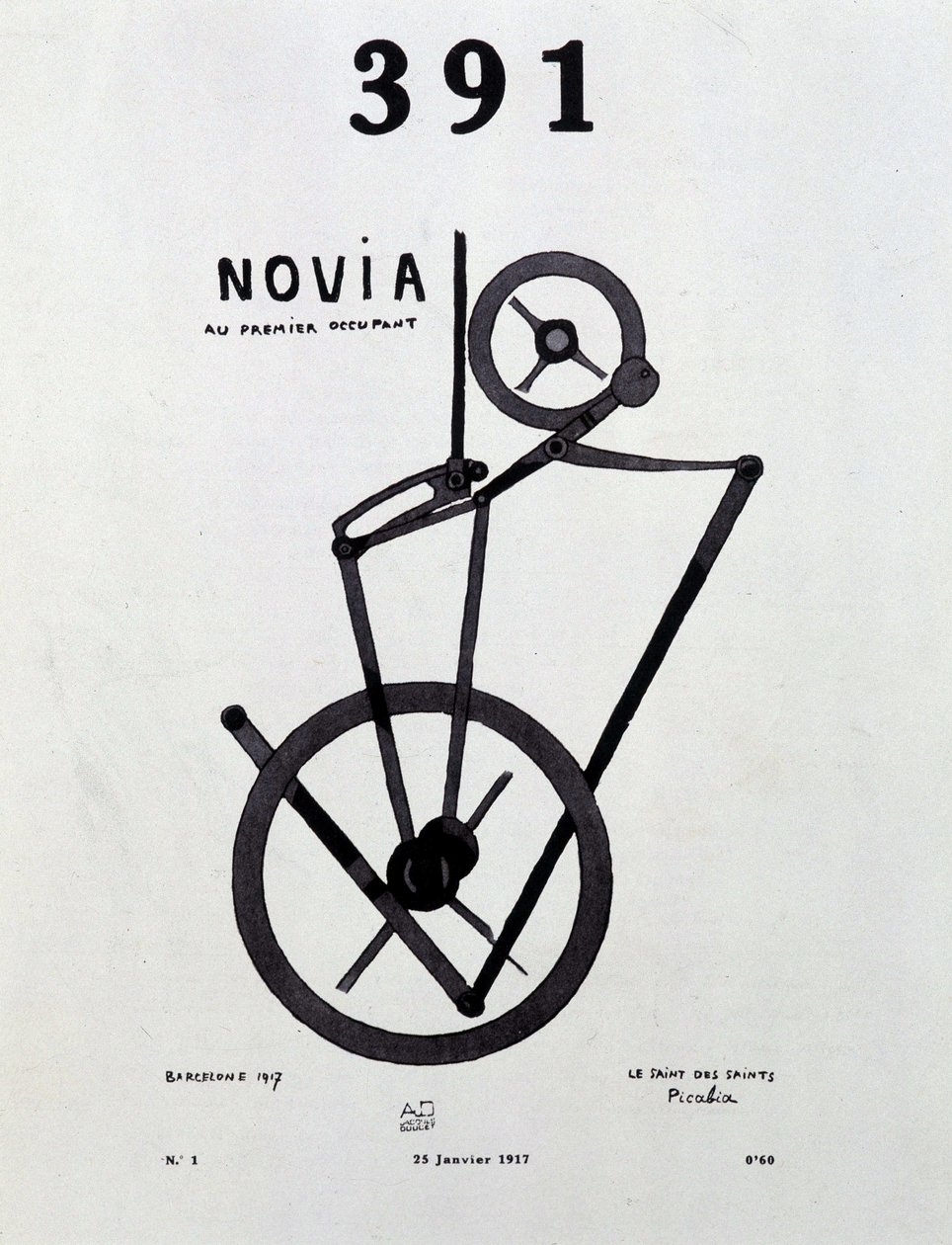 Copertina della rivista "391" n° 1 di Picabia (1879-1953), 25/1/1917. da Francis Picabia