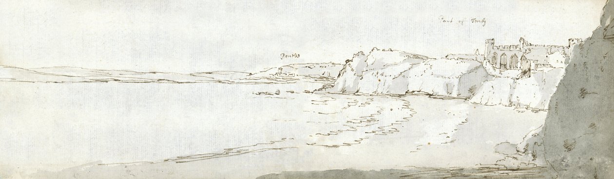 Porto di Tenby, c.1678 da Francis Place