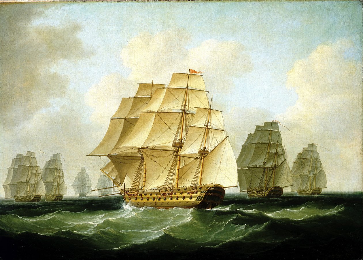 Episodi delle guerre napoleoniche (1803-1815): Gli inseguimenti guidati da Richard Strachan, al largo di Capo Ortegal (Spagna), 4 novembre da Francis Sartorius
