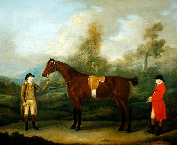 Cacciatore con il suo cavallo e stalliere da Francis Sartorius