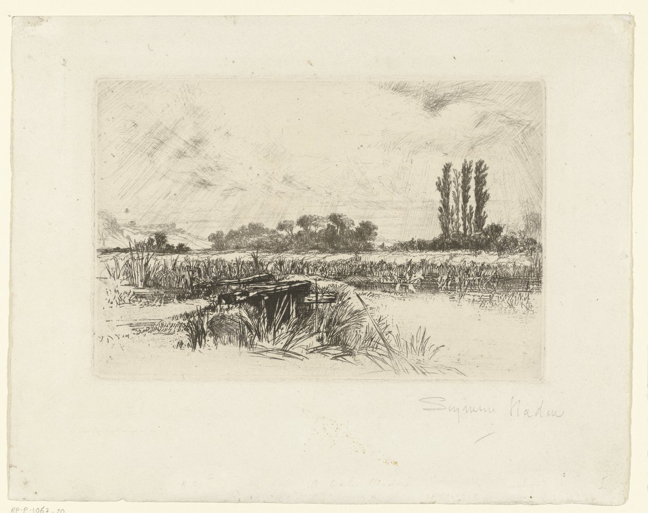 Prato acquatico da Francis Seymour Haden (Sir) (signed by artist)