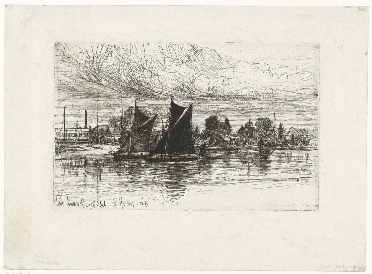 West London Rowing Club da Francis Seymour Haden (Sir) (signed by artist)