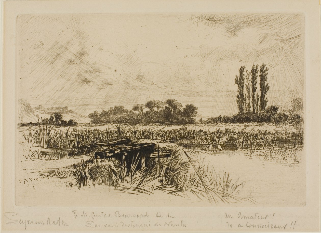 Un prato acquatico da Francis Seymour Haden