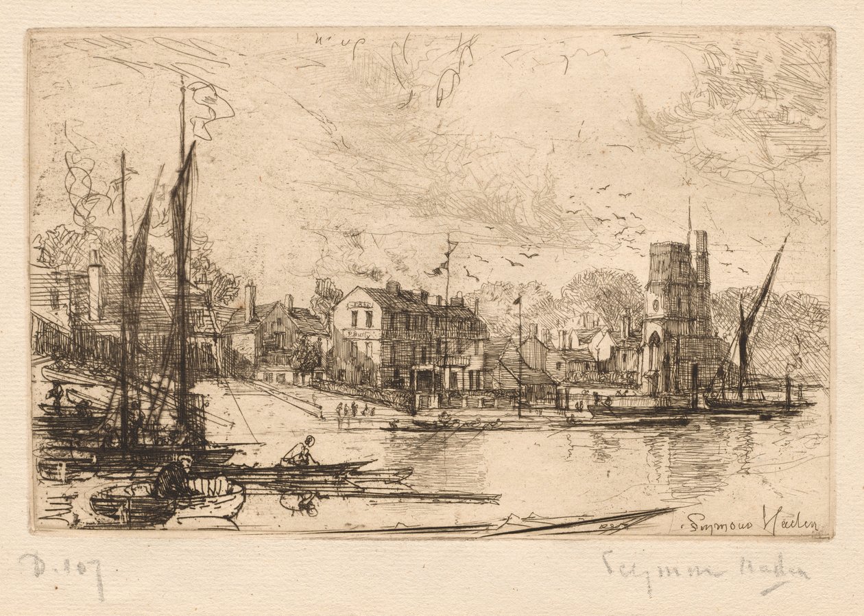 Harry Kellys, Putney, 1865-1866 da Francis Seymour Haden