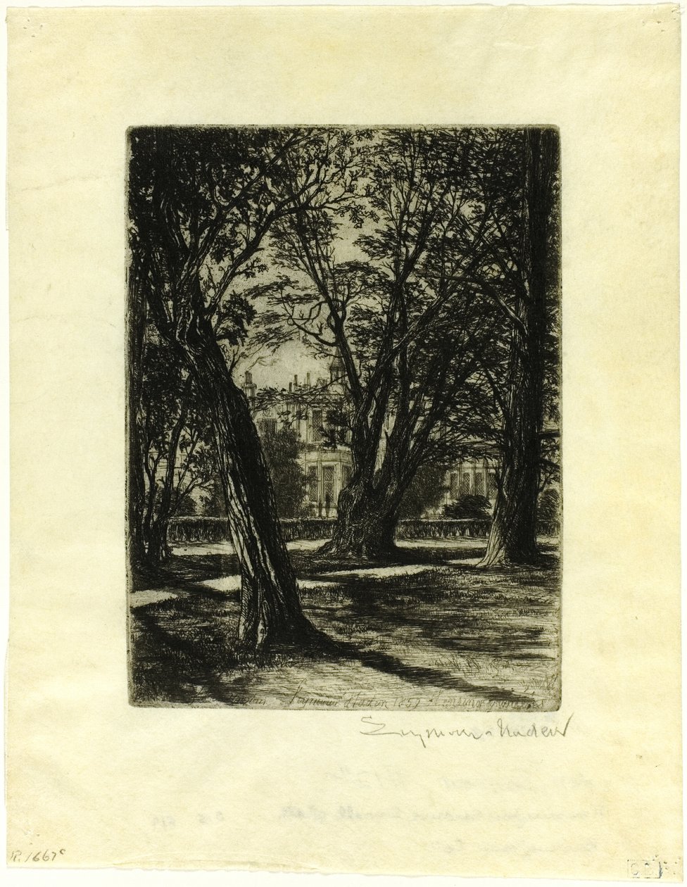 Giardini di Kensington, n. I (piccola tavola) da Francis Seymour Haden