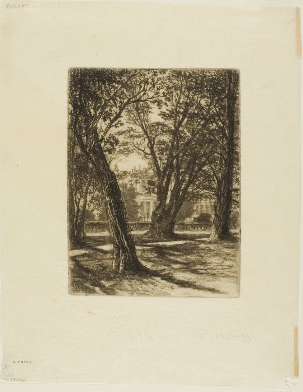 Giardini di Kensington, n. I (piccola tavola) da Francis Seymour Haden