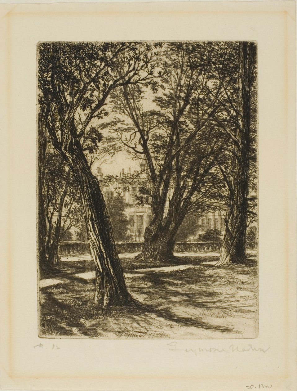 Giardini di Kensington, No. I (piccola tavola) da Francis Seymour Haden