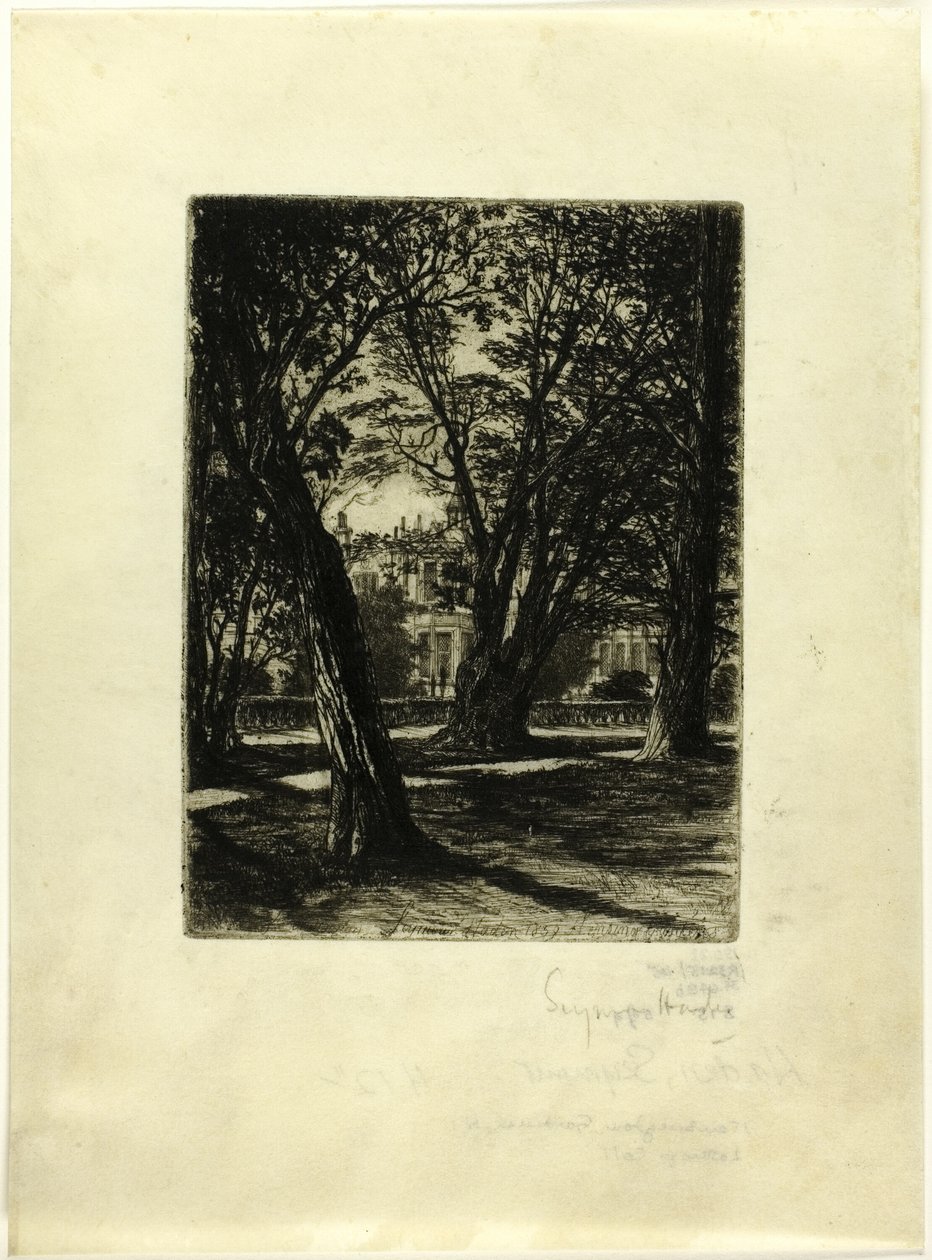 Giardini di Kensington, n. I (piatto piccolo) da Francis Seymour Haden