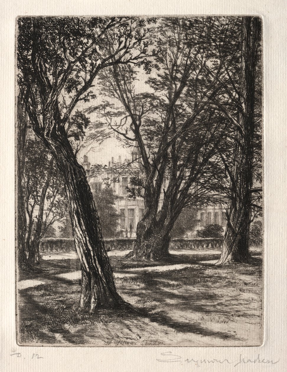 Kensington Gardens La Piccola Piastra, 1859 da Francis Seymour Haden
