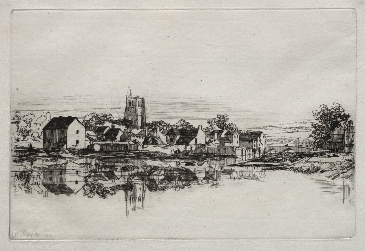 Città di Kidwelly, 1859 da Francis Seymour Haden