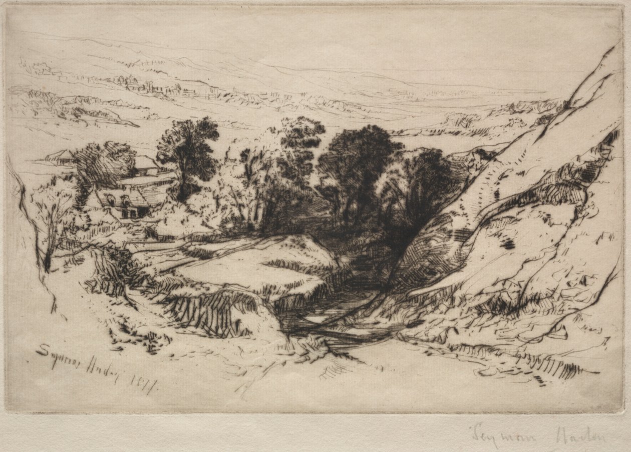 Nine Barrow Down, 1877 da Francis Seymour Haden