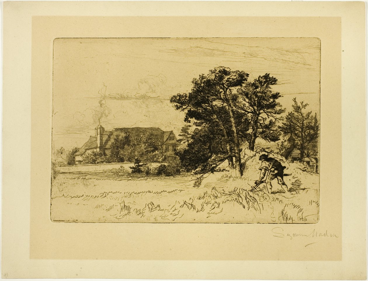 Vecchia casa di Willesley da Francis Seymour Haden