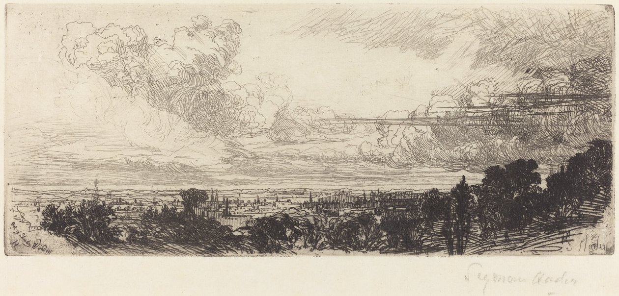 Fuori dalla finestra dello studio da Francis Seymour Haden