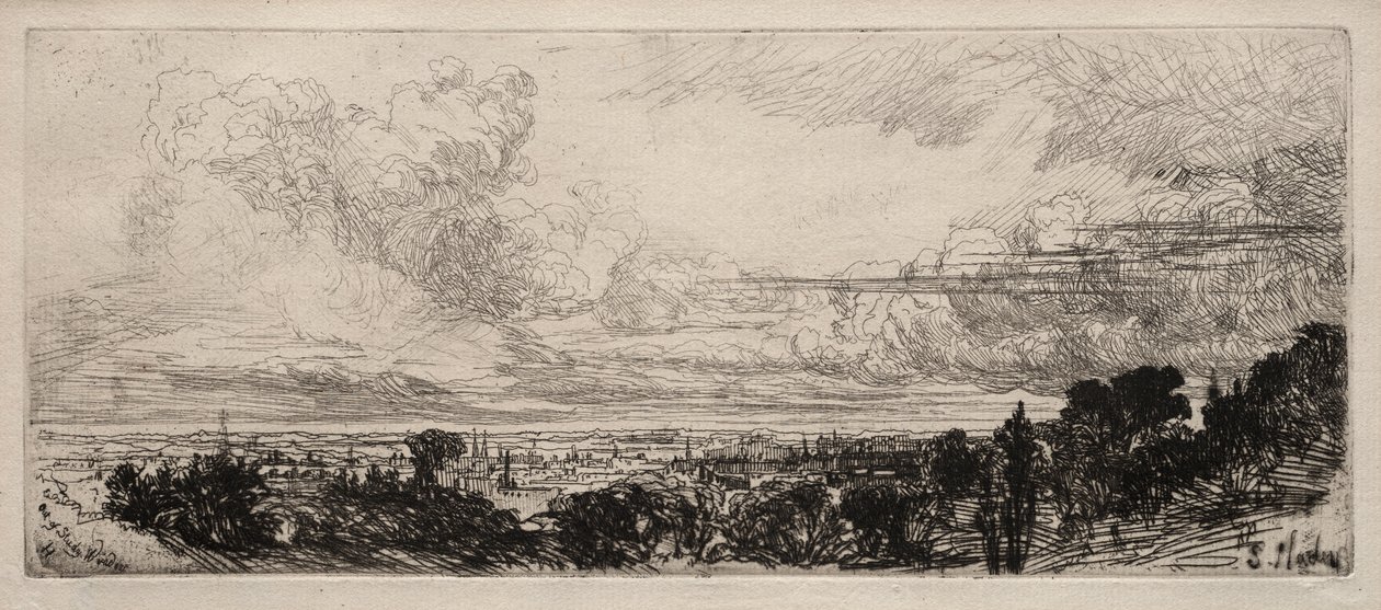 Fuori dalla finestra dello studio da Francis Seymour Haden