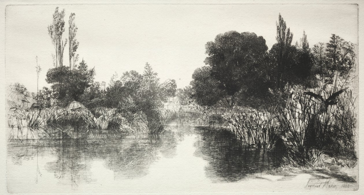 Stagno di Shere Mill (La lastra più grande) da Francis Seymour Haden