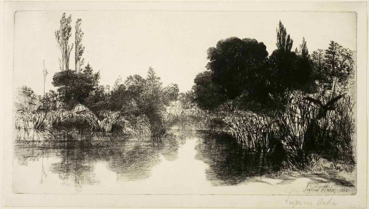 Shere Mill Pond, No. II (grande lastra) da Francis Seymour Haden