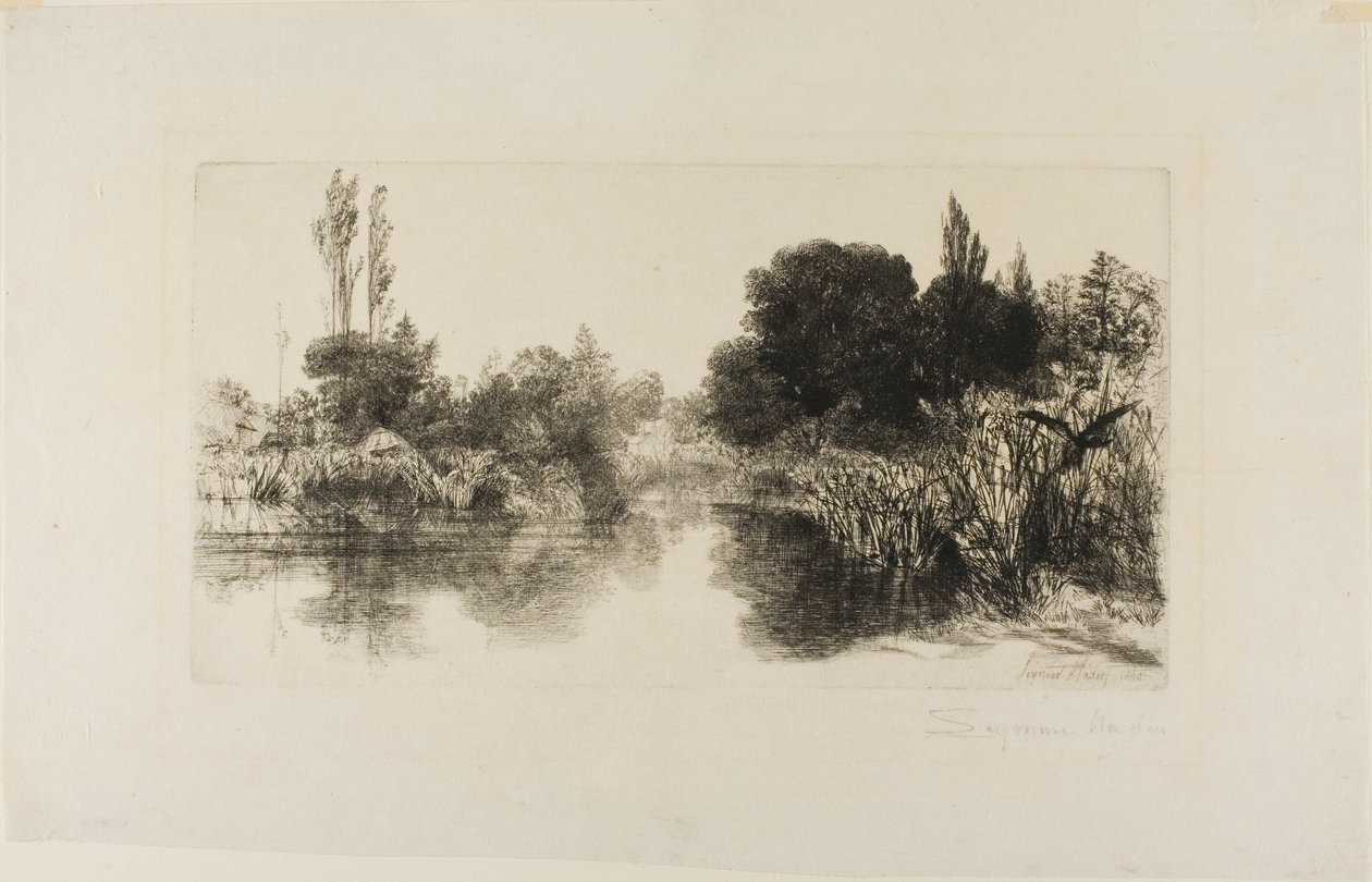Stagno di Shere, No. II (grande lastra) da Francis Seymour Haden