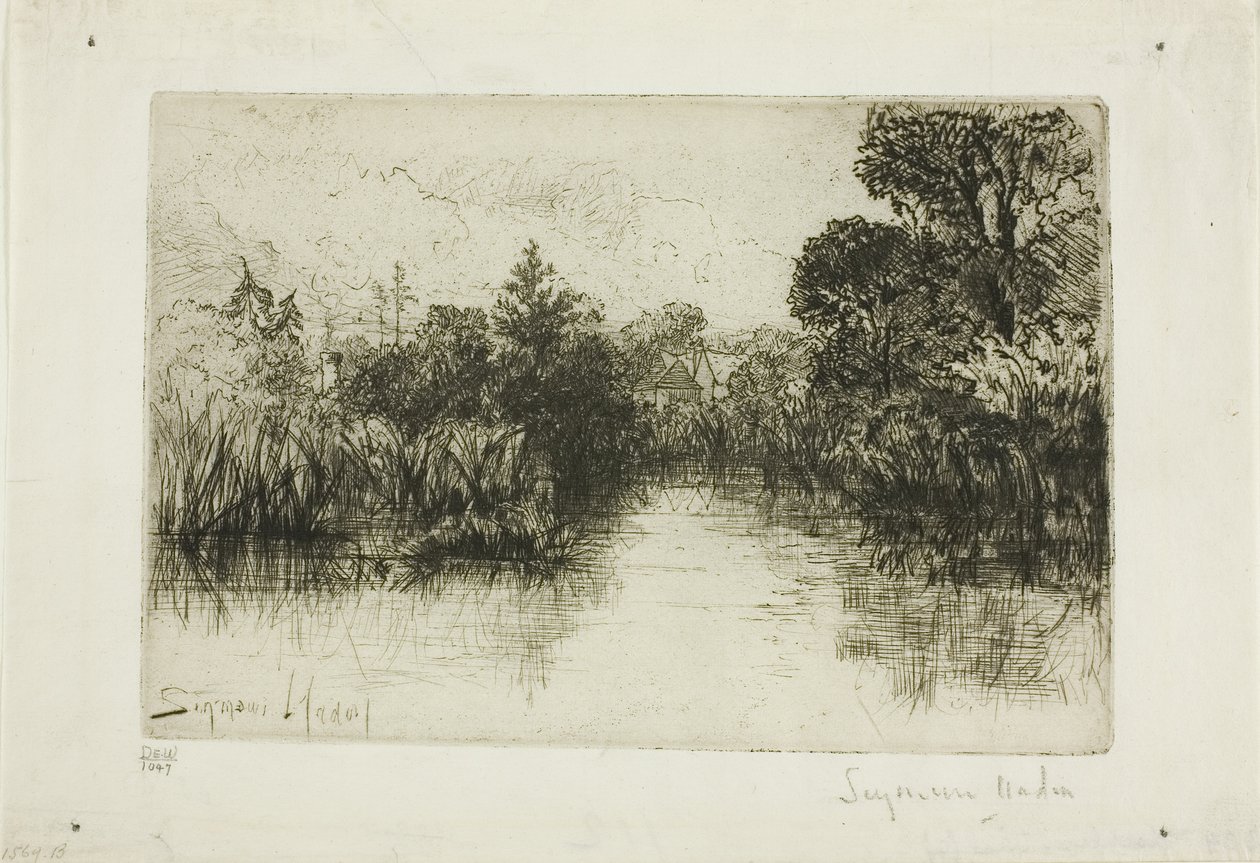 Stagno di Shere Mill, No. I (piccola lastra) da Francis Seymour Haden