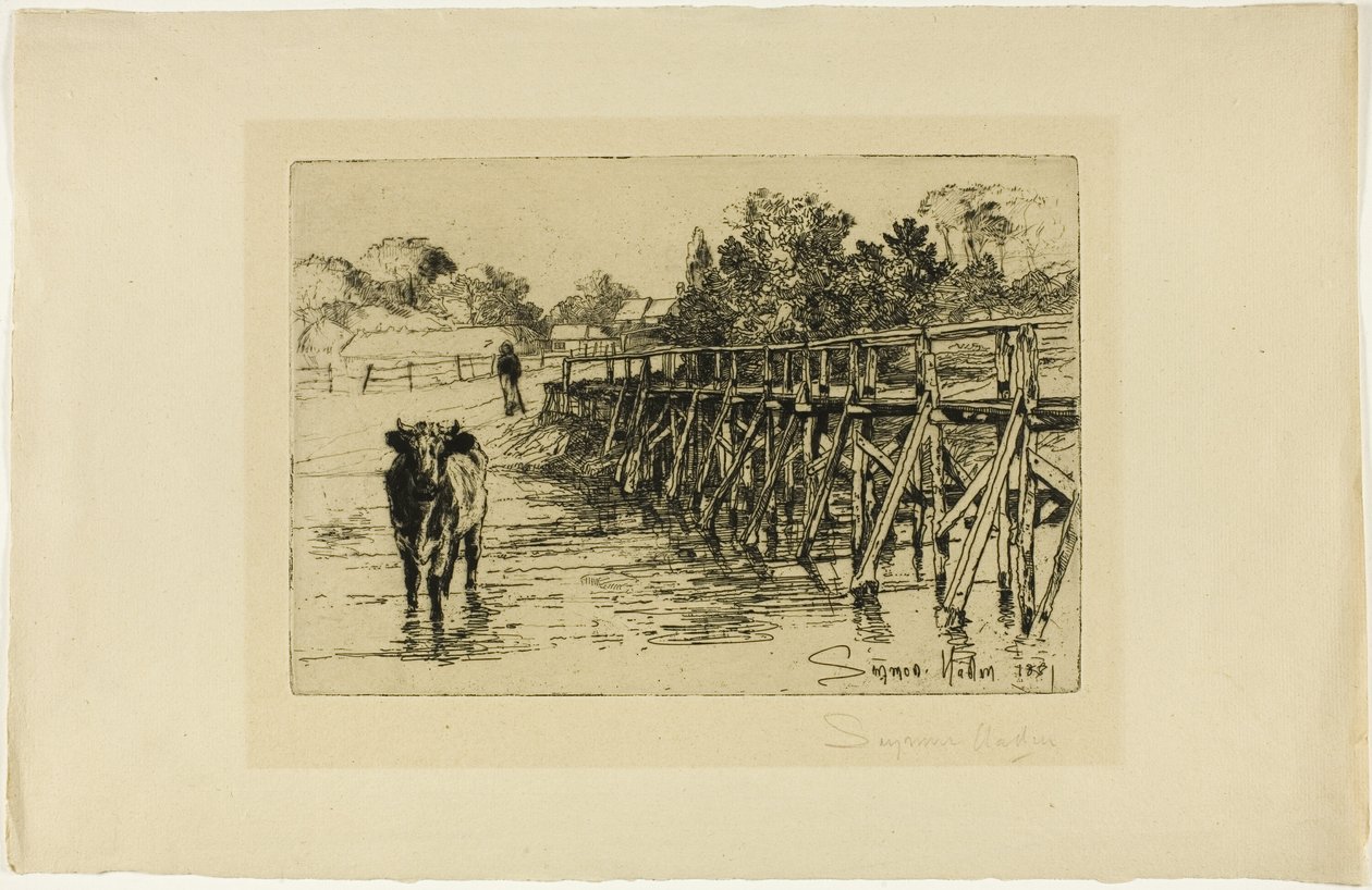Il guado del villaggio da Francis Seymour Haden