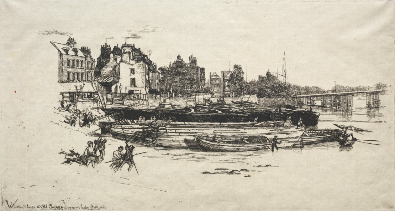 Casa di Whistler a Old Chelsea da Francis Seymour Haden
