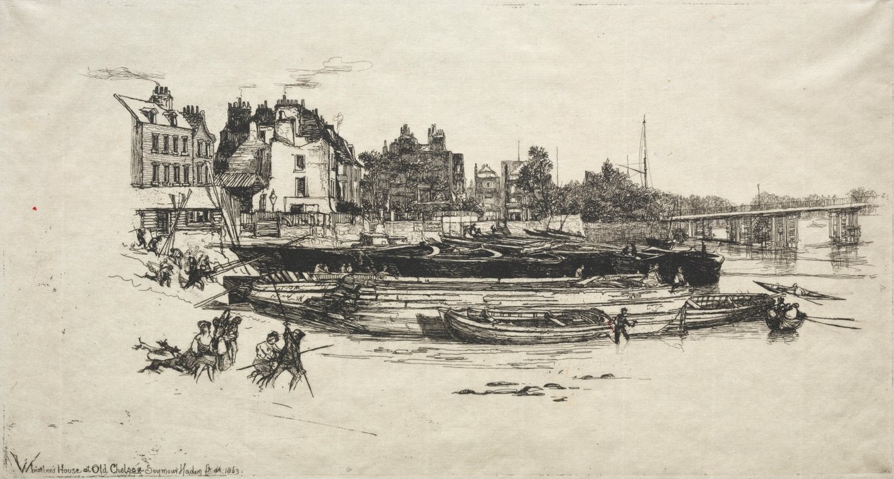 Casa di Whistler a Old Chelsea, 1863 da Francis Seymour Haden
