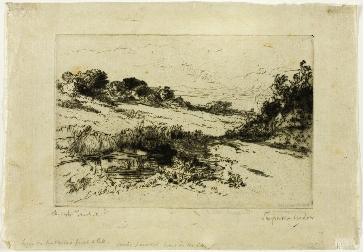 Collina del mulino a vento, n. I da Francis Seymour Haden