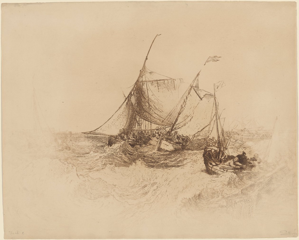 Molo di Calais da Francis Seymour Haden after Joseph Mallord William Turner