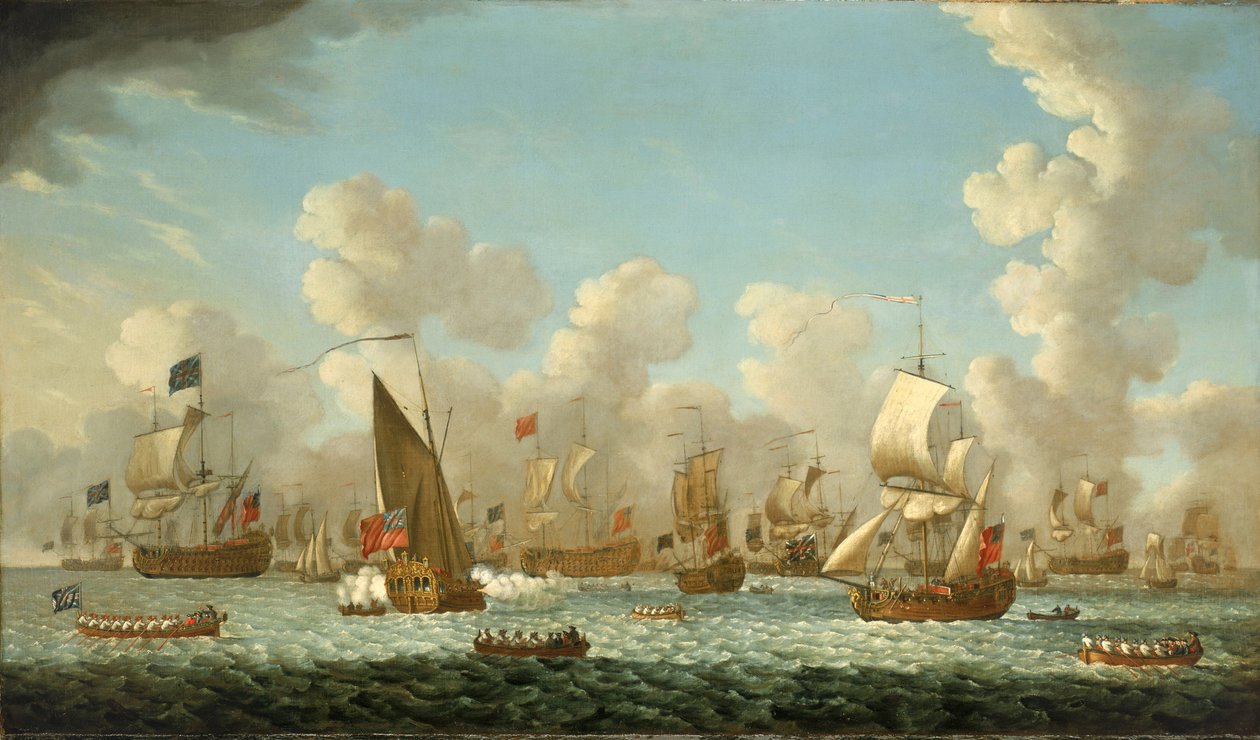 Magazzino navale a Spithead (Inghilterra), nel 1767 da Francis Swaine