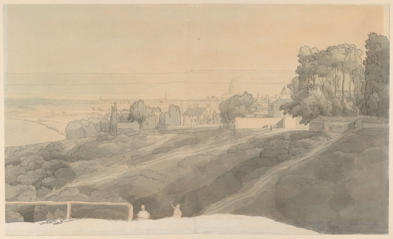 Hampstead Heath, luce serale da Francis Towne