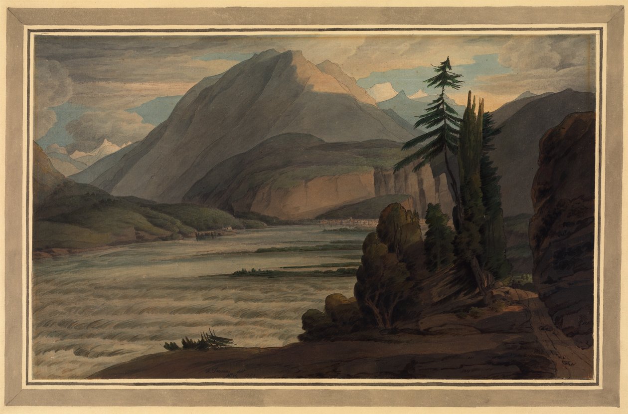 Nella valle dei Grigioni, 1781 da Francis Towne