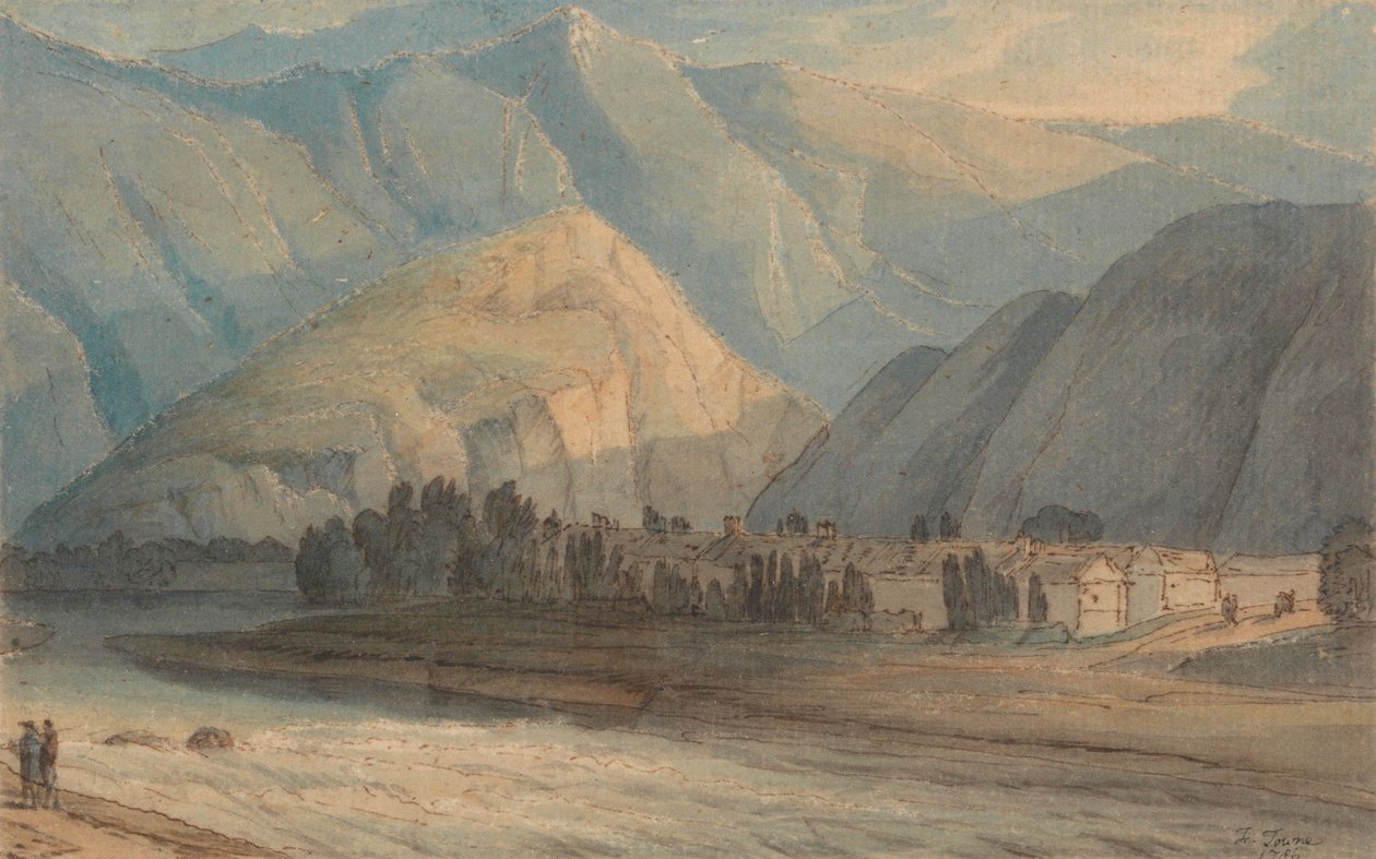 The Grange, sulla sponda del lago di Keswick da Francis Towne