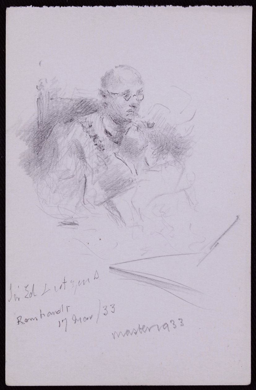 Ritratto di Edwin Lutyens da Francis Wilfred Lawson