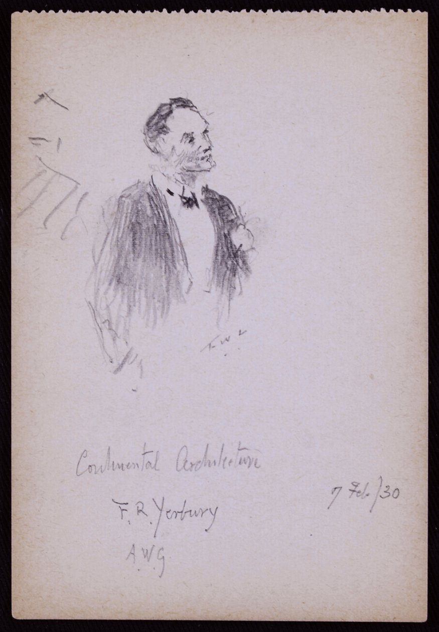 Ritratto di FR Yerbury da Francis Wilfred Lawson