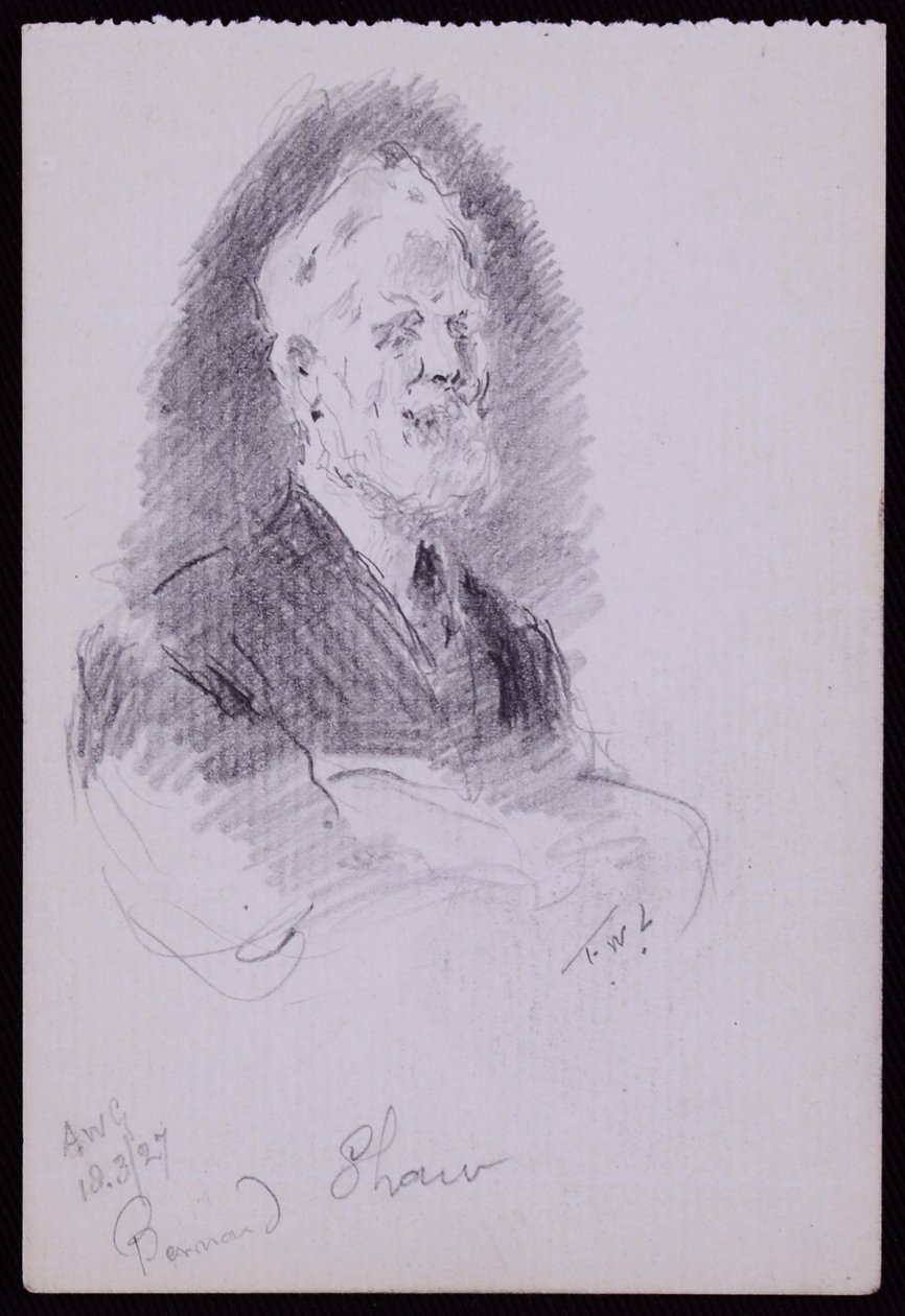 Ritratto di George Bernard Shaw da Francis Wilfred Lawson