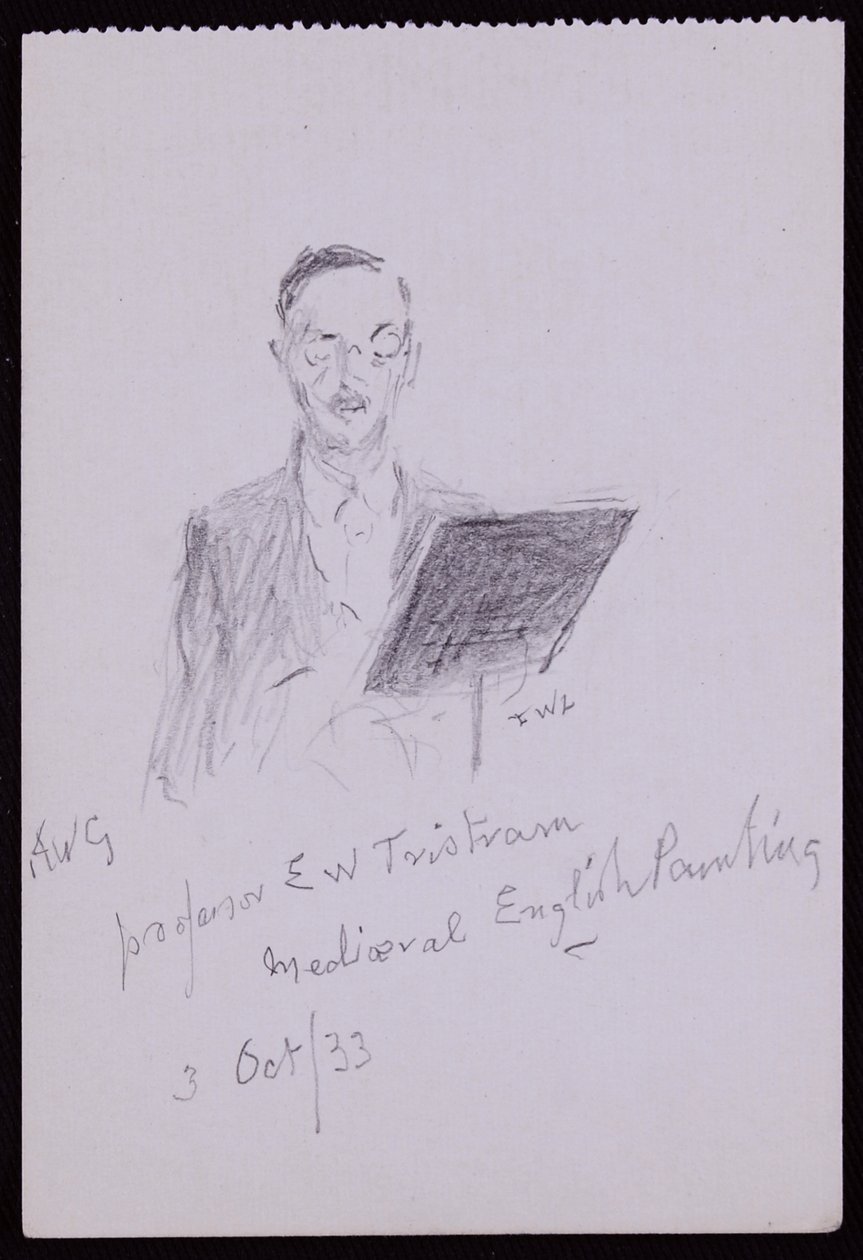 Ritratto del Professor EW Tristram da Francis Wilfred Lawson